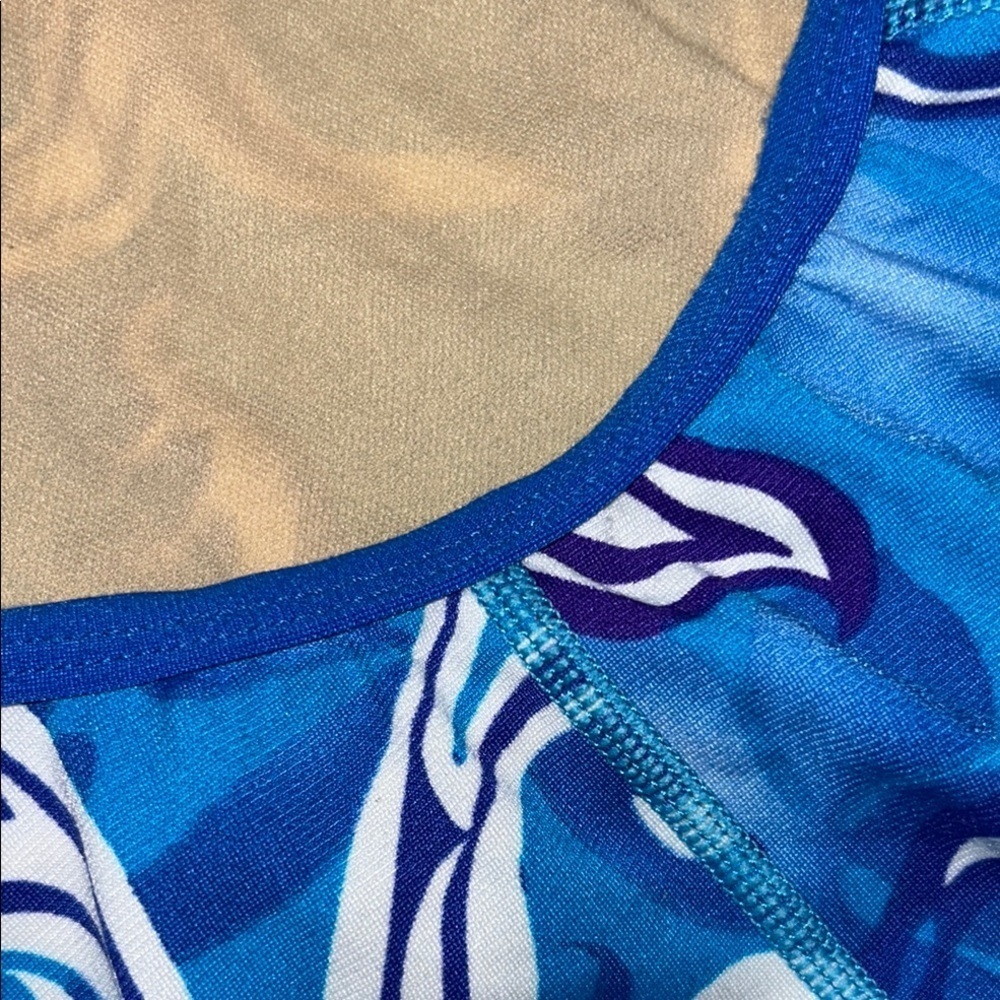 Blue and White Speedo Endurance Floral Swimsuit - Picture 8 of 10